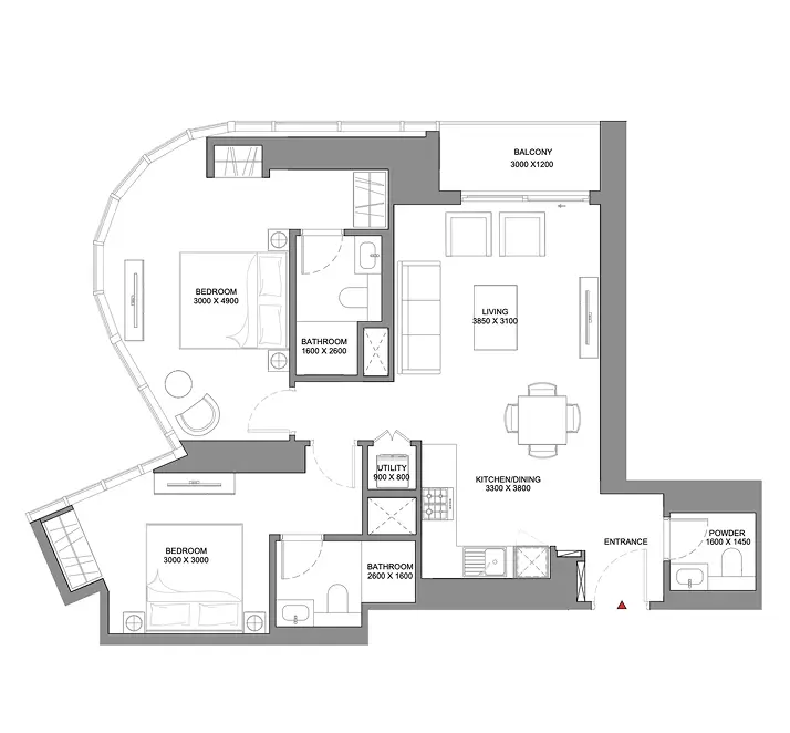 2-Bedroom Apartment