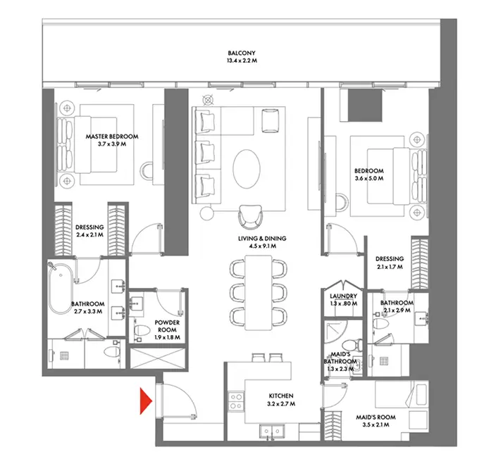 2-Bedroom Apartment